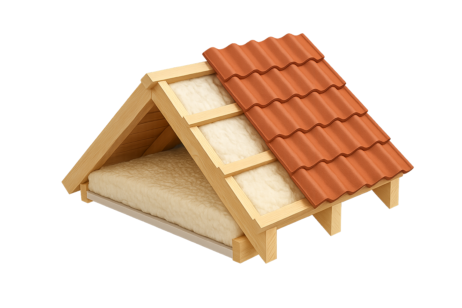 Розріз: стіна + шар ППУ з тепловим захистом